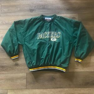Vintage Green Bay Packers Pullover Windbreaker